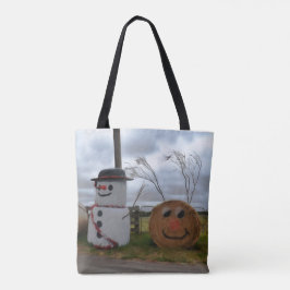 A Farmyard jul Tote Bag Tygkasse