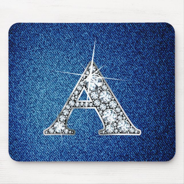 A Faux-"Diamond Bling" på Denim Mousepad Musmatta (Framsidan)