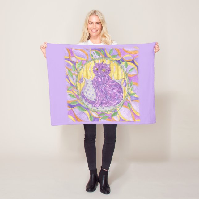 A Feathered Cat Fleecefilt (På plats)