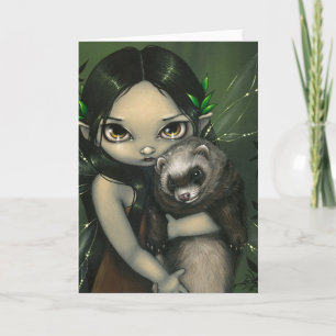 "A Ferret and Hans Fairy"-hälsningskort Kort