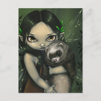 "A Ferret och Hans Fairy" vykort