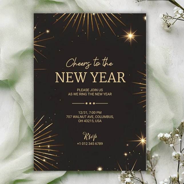 A festive new year's invitation card inbjudningar (Skapare uppladdad)