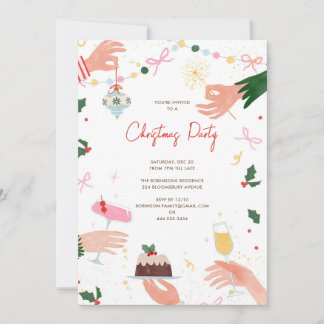 A Festive Shindig Christmas Holiday Party Invite Inbjudningar
