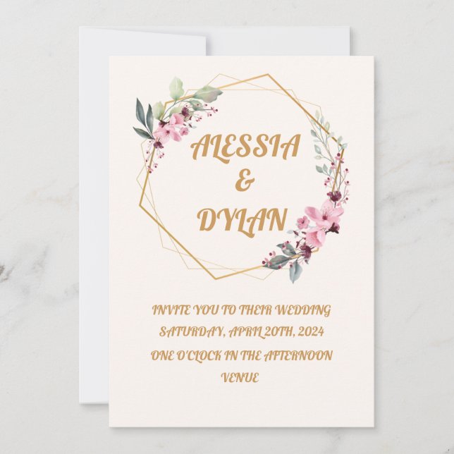 A FIRANDE i KÄRLEK Inbjudningar (Framsida)