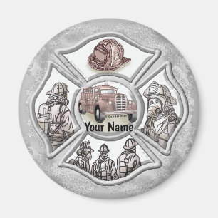 A Firefighter Maltese Kor Magnet