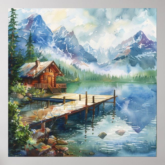 A Fishing Hose On The Lake Poster (Framsidan)