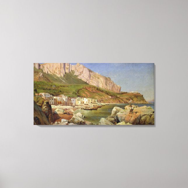 A Fishing Village at Capri Canvastryck (Framsida)
