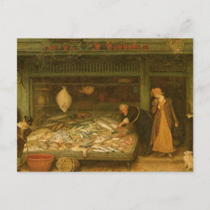 A Fishmongers Shop av Frederick Walker Vykort