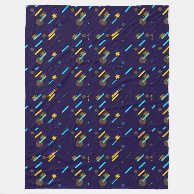 A fleece blanket featuring a colorful repeating (Framsidan)