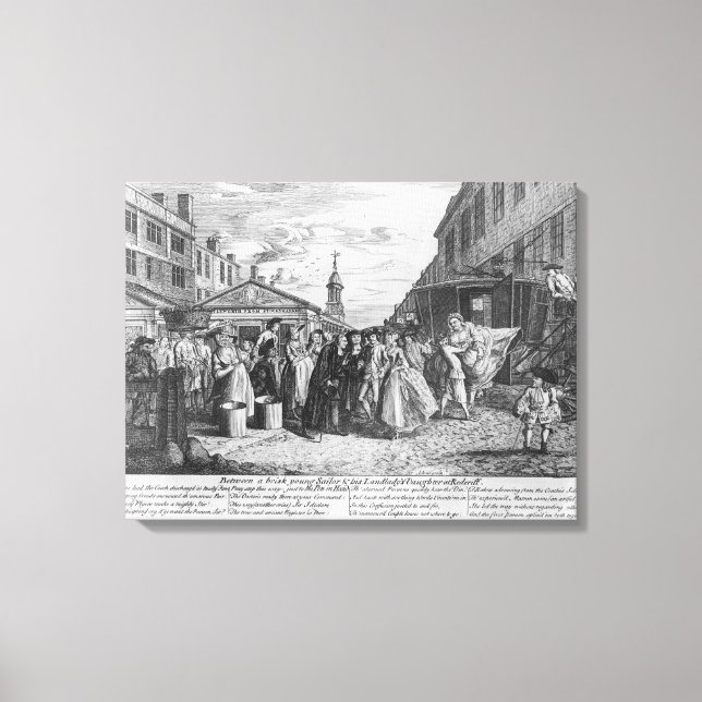 A Fleet Bröllop, 1747 Canvastryck (Framsida)