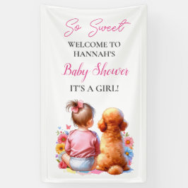 A Flicka och hennes Hund Baby Shower Personlig