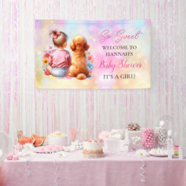 A Flicka och hennes Hund Baby Shower Personlig