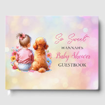 A Flicka och hennes Hund Baby Shower Personlig
