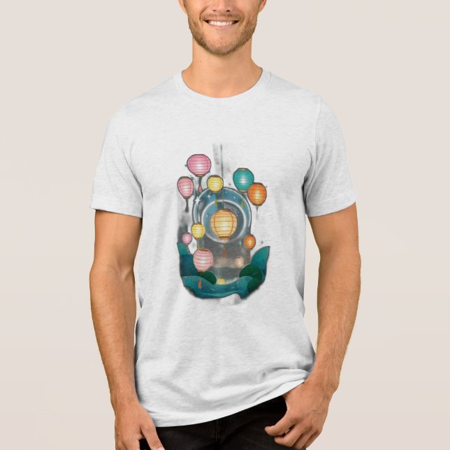 A floating paper lantern festival  t shirt (Framsida)