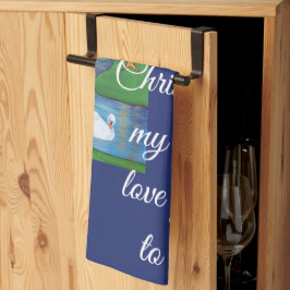 A Flock of Seven Swans-A-Swimming Kökshandduk