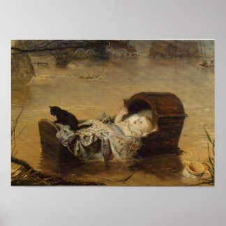 A Flood av John Everett Millais Poster