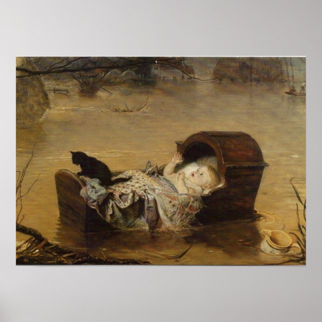 A Flood av John Everett Millais Poster (Framsidan)