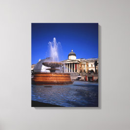 A fontän Trafalgar Square London Canvastryck