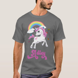 A för Adley Adley Rainbow Unicorn T Shirt