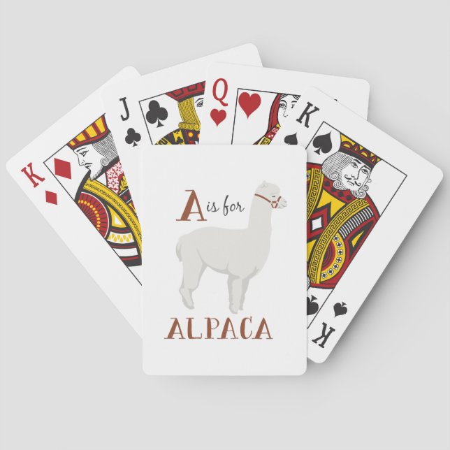 A för Alpaca Casinokort (Baksidan)