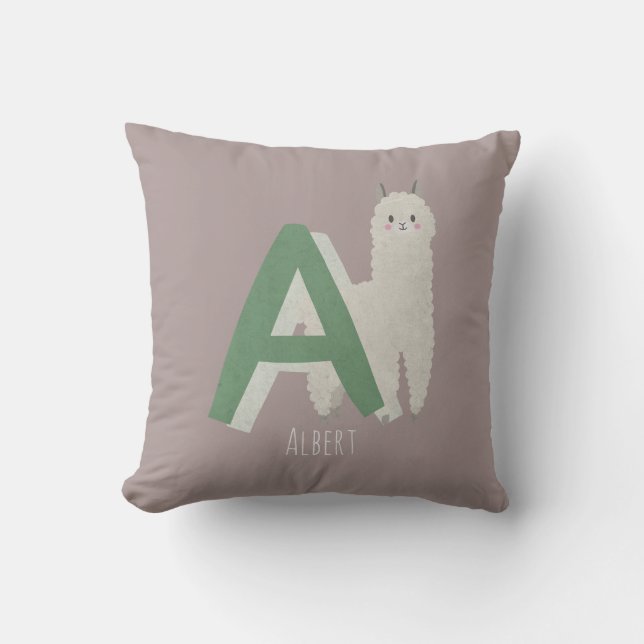 A för Alpaca Kudde (Framsida)
