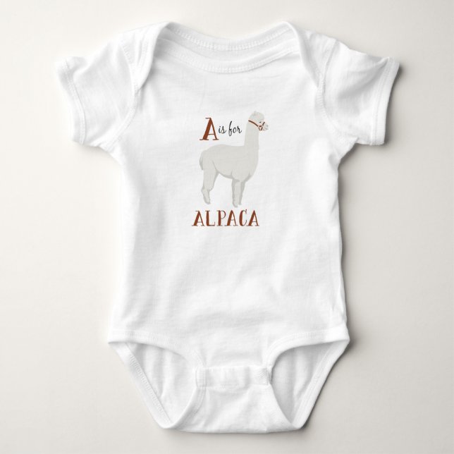 A för Alpaca T Shirt (Framsida)