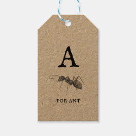 A för Ant Presentetikett