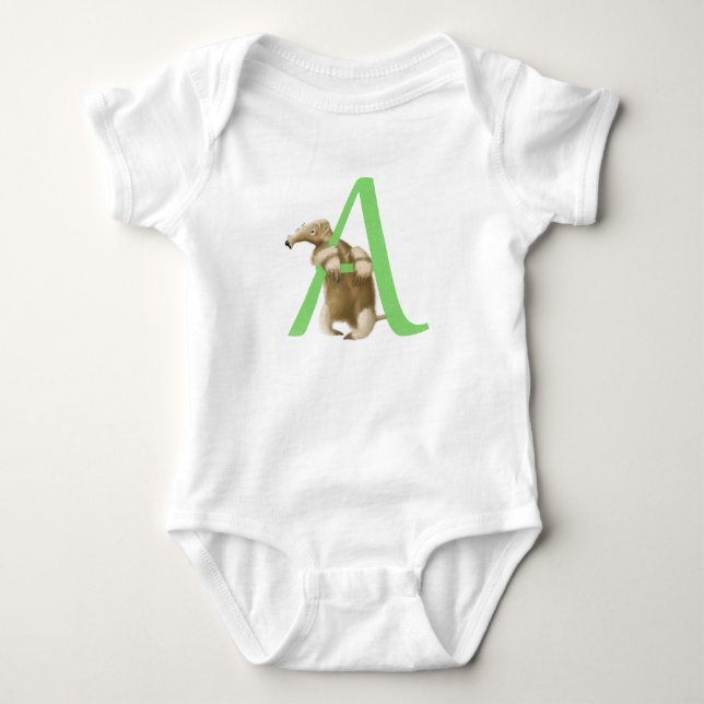A för initial Monogram för Anteater Tee Shirt (Framsida)