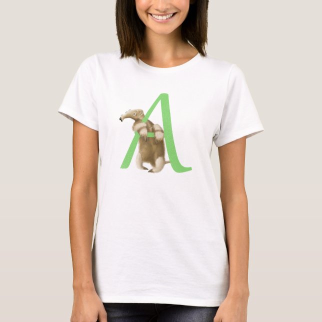 A för initial T-tröja för AnteaterMonogram Tee (Framsida)