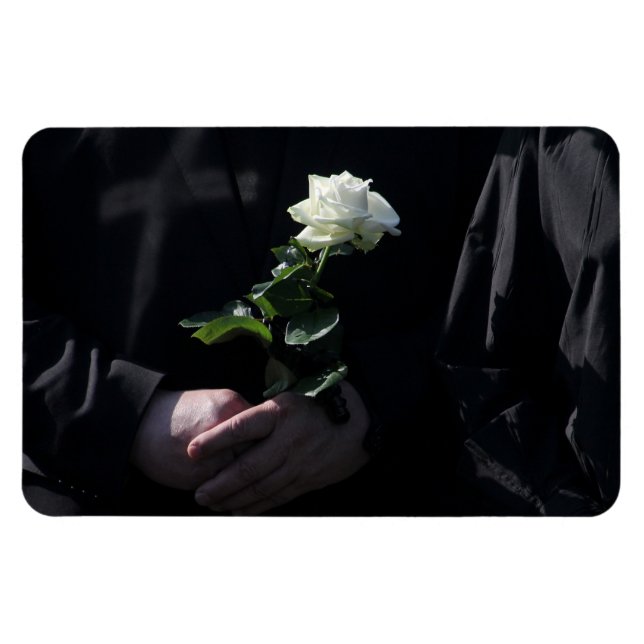 A Förra Vit ros Magnet (Horisontell)