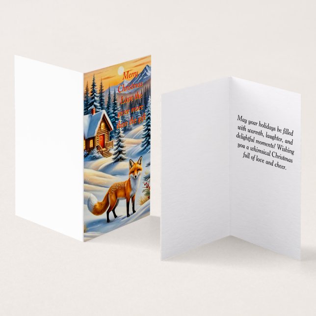 A Fox och en mysigt hytt Kort (In- och utsida)