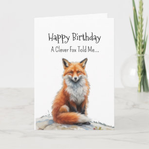 A Fox Personality Birthday Roligt Animal Kort
