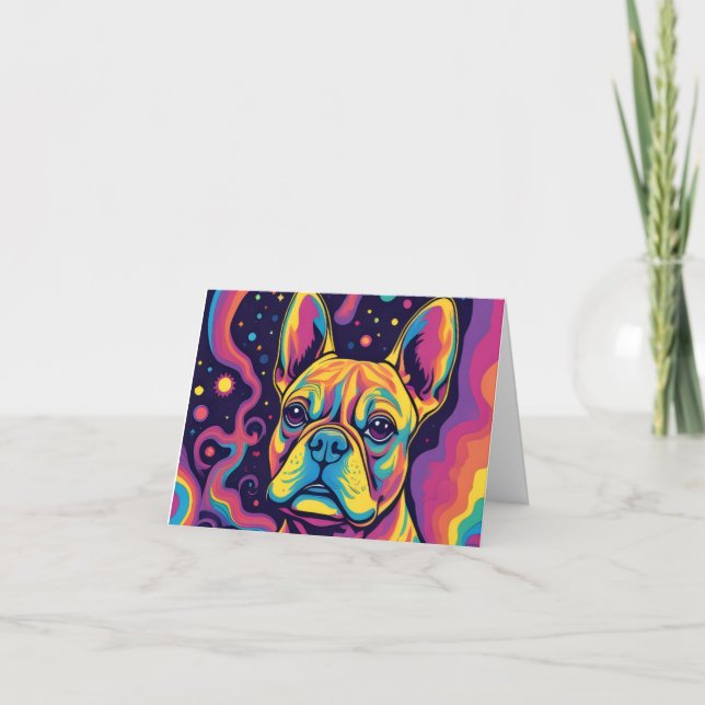 A  frenchy dog merry christmas helgkort (Framsida)