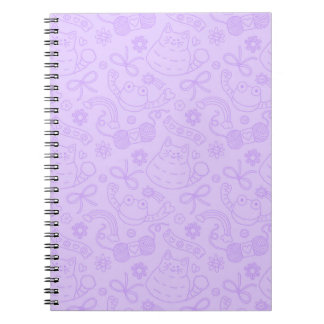 "A Friend for Everyone" Pattern Notebook Lavender Anteckningsbok