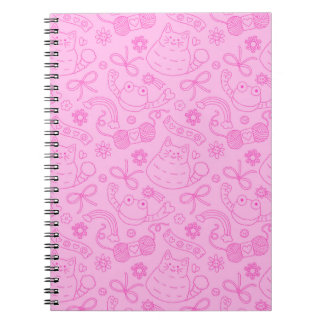 "A Friend for Everyone" Pattern Notebook Pink Anteckningsbok