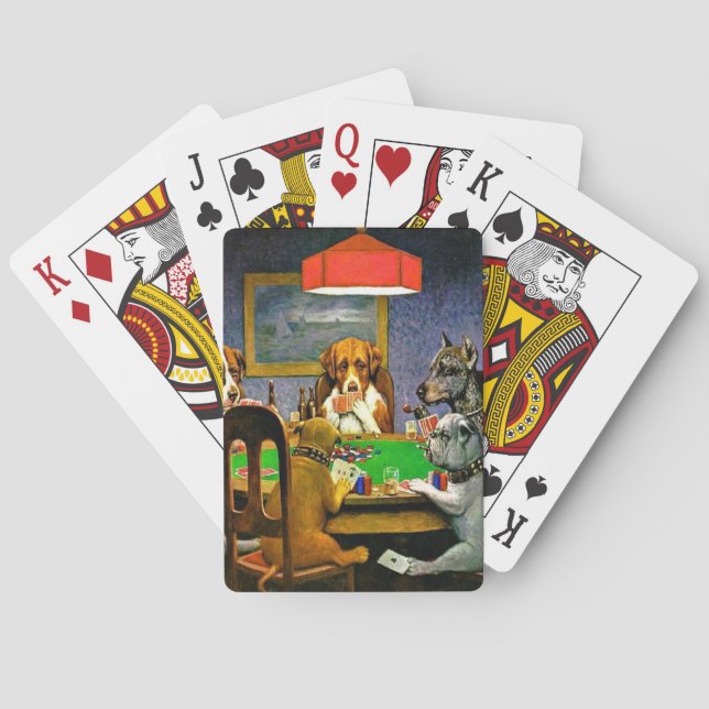 A Friend in Need, Dogs Playing Poker, Casinokort (Baksidan)