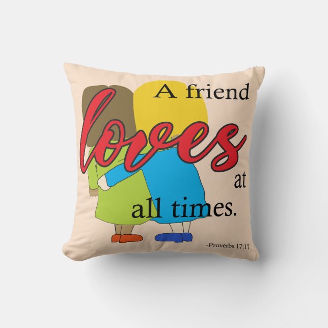 "A Friend Kärlek" Dekorativ kudde (Framsida)