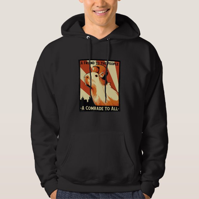 A Friend to the Peoples a Comrades to All Soviet C Hoodie (Framsida)