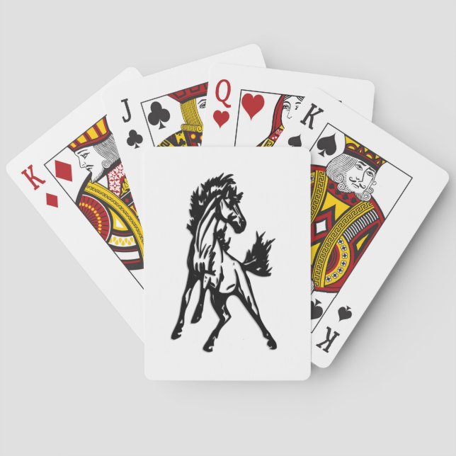 A Frisky Jumping Horse in the Wild Casinokort (Baksidan)