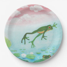 A Frog hoppar till dammbilden