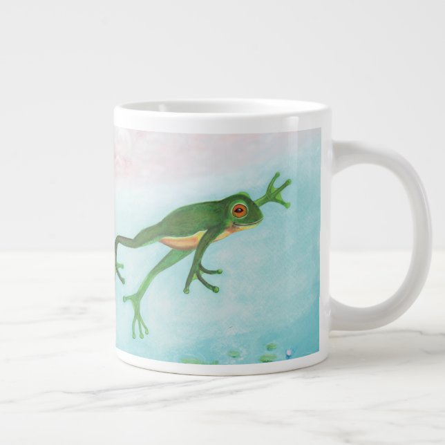 A Frog hoppar till dammbilden Jumbo Mugg (Höger)