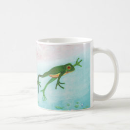 A Frog hoppar till dammbilden Kaffemugg