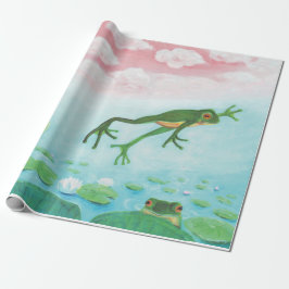 A Frog hoppar till dammbilden  Presentpapper
