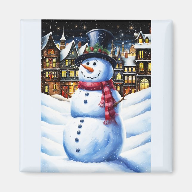 A FROSTY CHRISTMAS KVÄLL MAGNET (Framsidan)