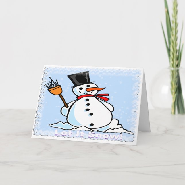 A Frosty Snögubbe Helgkort (Framsida)