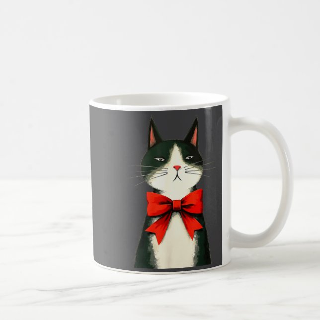 A Frumpy Holiday Cat Fun Design  Kaffemugg (Höger)