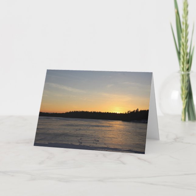 A Fryst solnedgång Kort (Framsida)