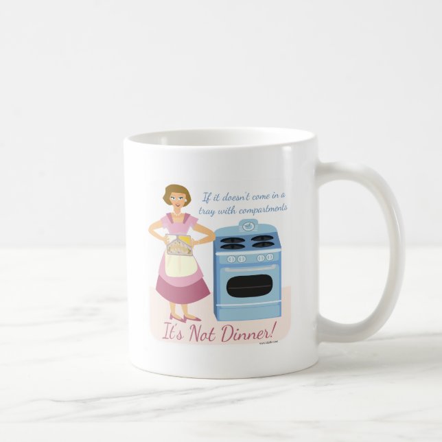 A Frysta Elak på middagen Supportör Mamma Slogan Kaffemugg (Höger)