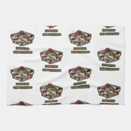 A fun and bold illustration of a cool bass kökshandduk