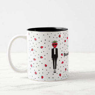 A fun and stylish mug design featuring a strawberr Två-Tonad mugg